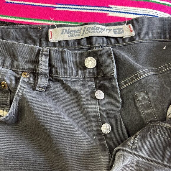 VTG Diesel Jeans Mens 36; Fit 33x32 Grey Black Straight Leg Button Fly Italy - Picture 5 of 14